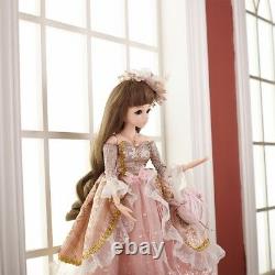 60cm BJD Doll 1/3 Ball Jointed Girl Doll Princess + Full Set Outfit Pretty Toy