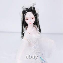 60cm BJD Doll Girls Doll Gifts with Makeup Black Wig Eyes Dress Full Set Kid Toy