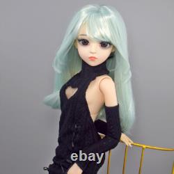 60cm Girl Doll Changeable Wigs Sweater Dress Shoes and Face Makeup Full Set Toy