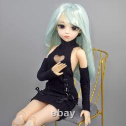 60cm Girl Doll Changeable Wigs Sweater Dress Shoes and Face Makeup Full Set Toy