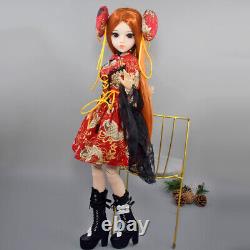 60cm Girl Doll Removable Long Straight Wigs Fashion Outfits Shoes Full Set Toy