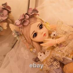 60cm Height Girl Doll 1/3 BJD Doll with Face Makeup Eyes Wigs Dress Full Set Toy