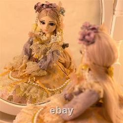 60cm Height Girl Doll 1/3 BJD Doll with Face Makeup Eyes Wigs Dress Full Set Toy