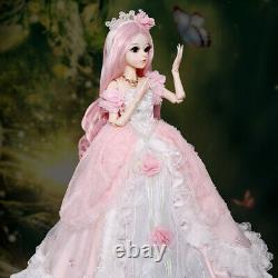 60cm Height Girl Doll Kids Toy Joints Body with Princess Dress Shoes Full Set