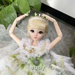 60cm Height Girl Doll Toys 1/3 BJD Doll with Face Makeup Wig Clothes Full Set