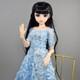 60cm Height Pretty Girl Doll + Black Wigs + Dress + Shoes + Makeup Full Set Toy