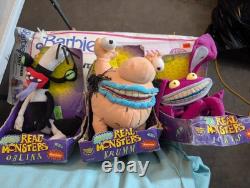 AHH REAL MONSTERS! Full Set! Vintage Nickelodeon Stuffed Animals