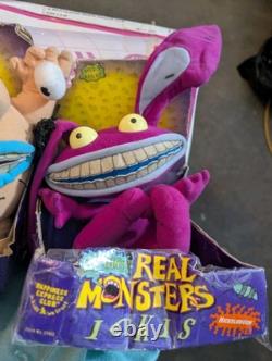 AHH REAL MONSTERS! Full Set! Vintage Nickelodeon Stuffed Animals