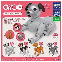 AIBO Action Figure All 4 Types Set Full Comp Gacha Capsule Toy Dog Japan