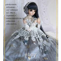 BJD Doll 1/3 Ball Jointed Girl Dolls Wig Clothes Dress Face Makeup Toy FULL SET