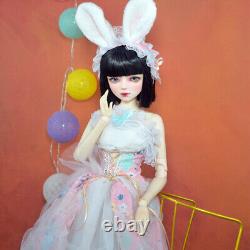 BJD Doll 1/3 Rabbit Dress Pretty Girls Jointed Body Changeable Eyes Full Set Toy