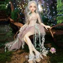 BJD Doll 1/4 Fairy Princess Dress Eyes Wigs Shoes Outfits Makeup FULL Set Toys