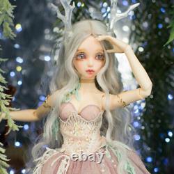BJD Doll 1/4 Fairy Princess Dress Eyes Wigs Shoes Outfits Makeup FULL Set Toys