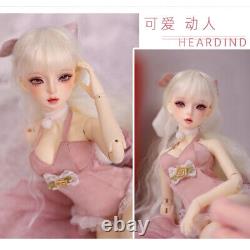 BJD Doll 1/4 Girl Women Full Set Eyes Wig Clothes Makeup Hair Clothes Toys GIFT