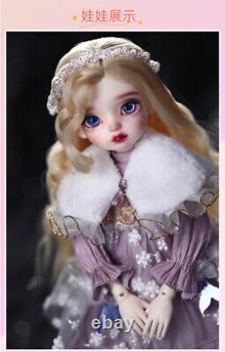 BJD Doll 1/6 Full Set Crying Cartoon Girl Resin Eyes Face Makeup Clothes Wig Toy