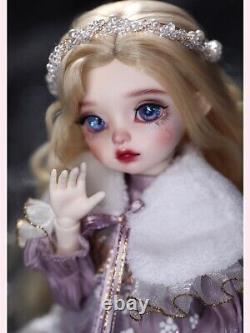 BJD Doll 1/6 Full Set Crying Cartoon Girl Resin Eyes Face Makeup Clothes Wig Toy