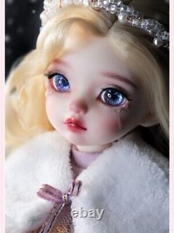 BJD Doll 1/6 Full Set Crying Cartoon Girl Resin Eyes Face Makeup Clothes Wig Toy