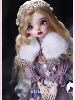 BJD Doll 1/6 Full Set Crying Cartoon Girl Resin Eyes Face Makeup Clothes Wig Toy