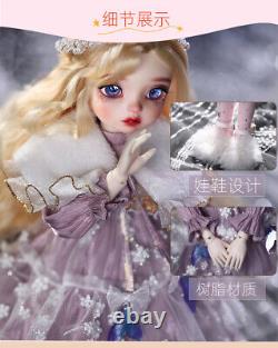 BJD Doll 1/6 Full Set Crying Cartoon Girl Resin Eyes Face Makeup Clothes Wig Toy