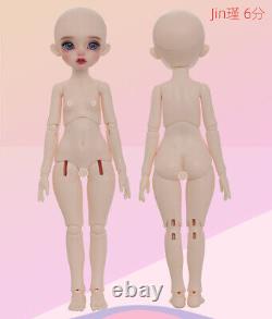 BJD Doll 1/6 Full Set Crying Cartoon Girl Resin Eyes Face Makeup Clothes Wig Toy