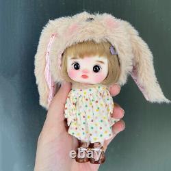 BJD Doll Toy Mini Doll Resin Head Joints Body Handmade Clothes Full Set Gift