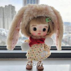 BJD Doll Toy Mini Doll Resin Head Joints Body Handmade Clothes Full Set Gift