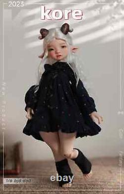 BJD Full Set Movable Doll 1/6 Fantasy Head with Horn Free Faceup Girls Gift Toys
