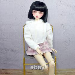 BJD Toy 22 inch Fashion Doll and Doll's Clothes Dress Shoes Black Wigs Full Set