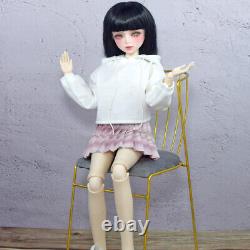 BJD Toy 22 inch Fashion Doll and Doll's Clothes Dress Shoes Black Wigs Full Set