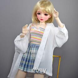 BJD Toy Blue/Brown Eyes 56cm Girl Doll with Full Set Removable Fashion Clothes