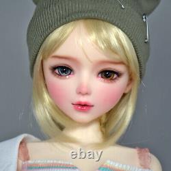 BJD Toy Blue/Brown Eyes 56cm Girl Doll with Full Set Removable Fashion Clothes