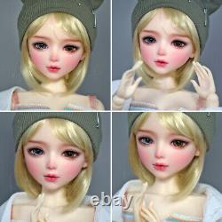 BJD Toy Blue/Brown Eyes 56cm Girl Doll with Full Set Removable Fashion Clothes