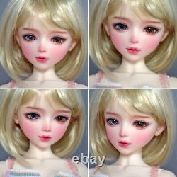 BJD Toy Blue/Brown Eyes 56cm Girl Doll with Full Set Removable Fashion Clothes