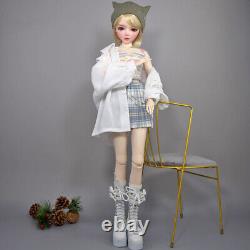 BJD Toy Blue/Brown Eyes 56cm Girl Doll with Full Set Removable Fashion Clothes