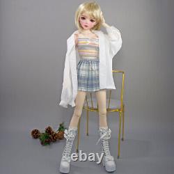 BJD Toy Blue/Brown Eyes 56cm Girl Doll with Full Set Removable Fashion Clothes