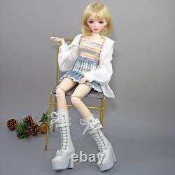 BJD Toy Blue/Brown Eyes 56cm Girl Doll with Full Set Removable Fashion Clothes