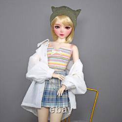 BJD Toy Blue/Brown Eyes 56cm Girl Doll with Full Set Removable Fashion Clothes