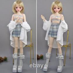 BJD Toy Blue/Brown Eyes 56cm Girl Doll with Full Set Removable Fashion Clothes