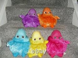 Boohbah Soft Toy Beanies 2003 Full Set 5 Boohbahs Blue Yellow Pink Orange Purple