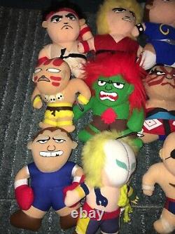 Capcom STREET FIGHTER II Plush Toy Full Set 12 1991 ufo catcher Japan SNES Ryu