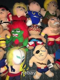 Capcom STREET FIGHTER II Plush Toy Full Set 12 1991 ufo catcher Japan SNES Ryu