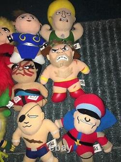 Capcom STREET FIGHTER II Plush Toy Full Set 12 1991 ufo catcher Japan SNES Ryu