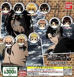 Capsule toys Attack on Titan Hamhamu Clip 10 types set (Full Comp)