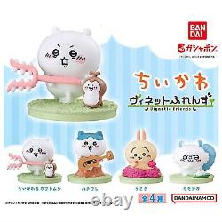 Chiikawa Vignette Friends Figure Mascot Capsule Toy 4 Types Full Comp Set Gacha