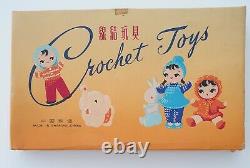 China Crochet hand-made toy dolls 1960-70s full set of twelve in original box