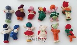 China Crochet hand-made toy dolls 1960-70s full set of twelve in original box