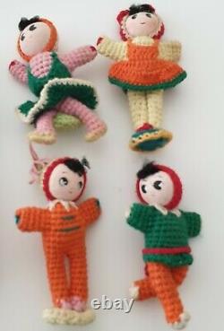 China Crochet hand-made toy dolls 1960-70s full set of twelve in original box