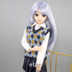 Cute 24 inch Height Girl Doll Toy 18 Joints Body with Wigs Clothes Shoes Full Set