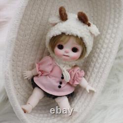 Cute BJD Doll 1/8 Girl Eyes Face Makeup Resin Figures Toys Full Set Clothes Gift