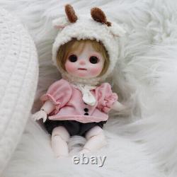 Cute BJD Doll 1/8 Girl Eyes Face Makeup Resin Figures Toys Full Set Clothes Gift